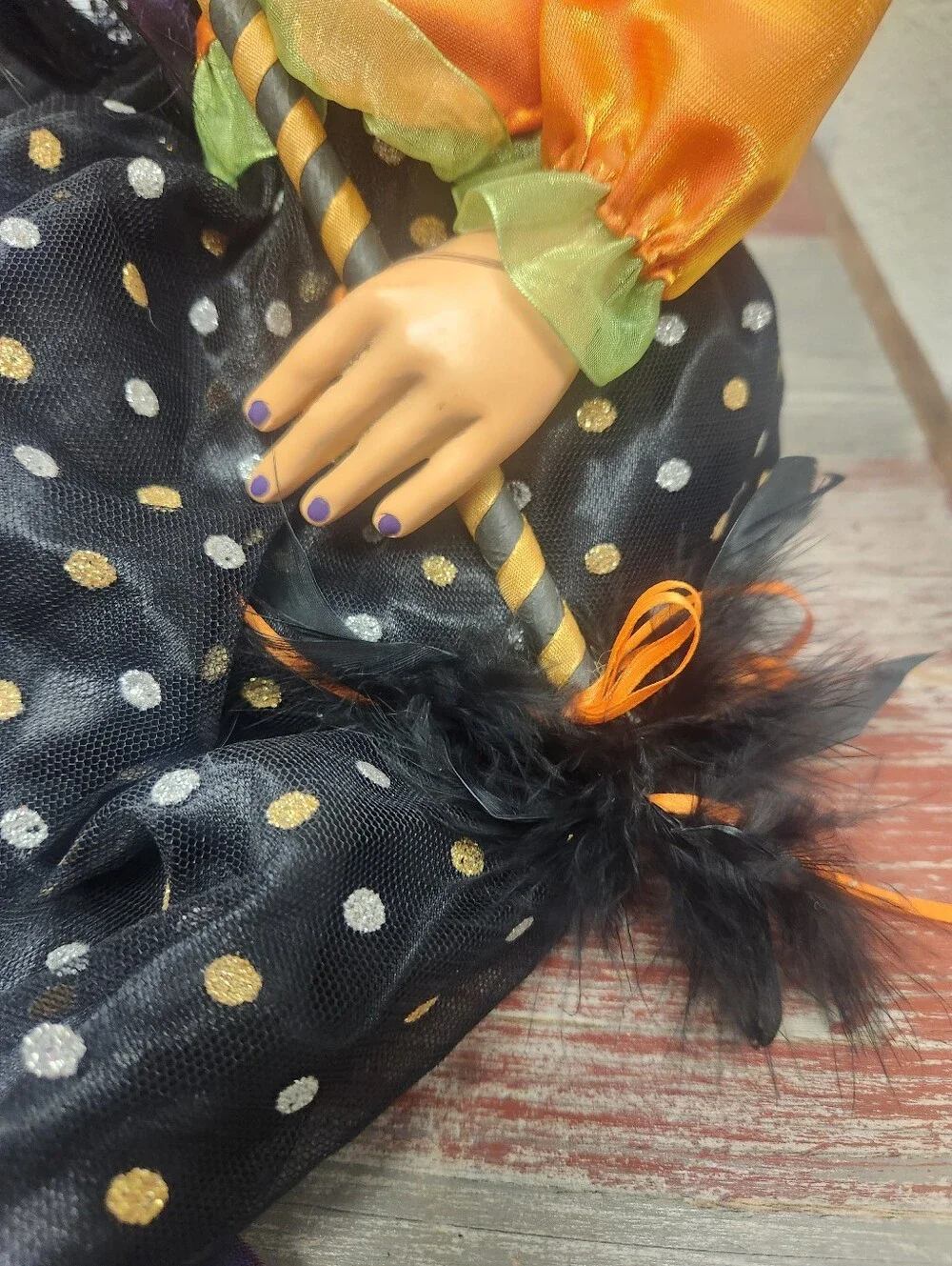 Halloween Gothic Wicked Ugly Witch Shelf Sitter Doll